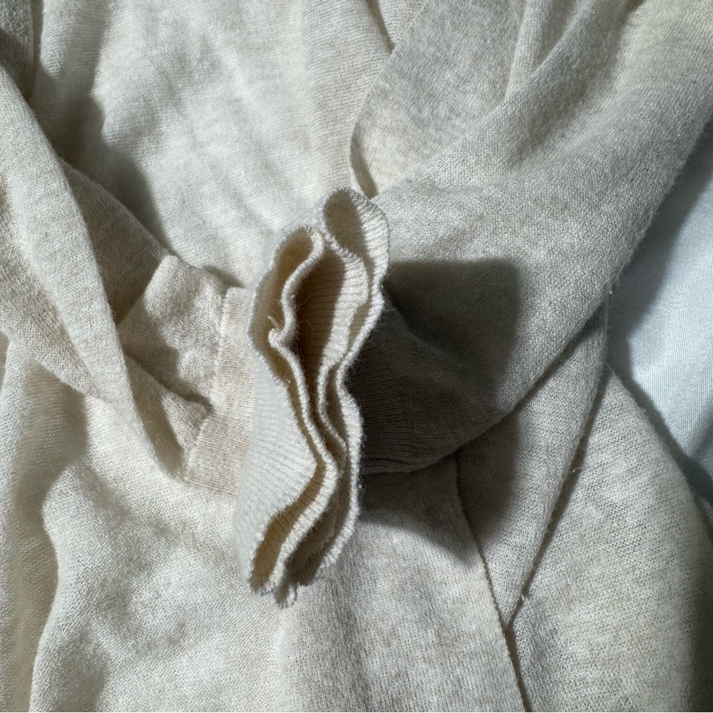 White + Warren Open Cardigan Cotton/Linen Blend Breathable Ivory Size XS - Picture 10 of 11